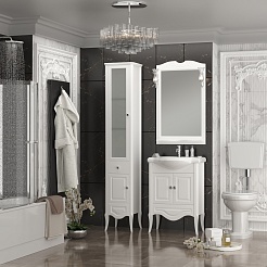 Opadiris Шкаф-пенал для ванной Брунелла 37.5 L белый матовый – фотография-4